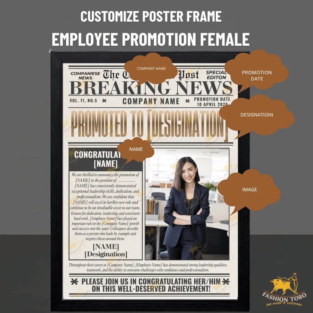 Promotion Manager Female Customize Poster Frame