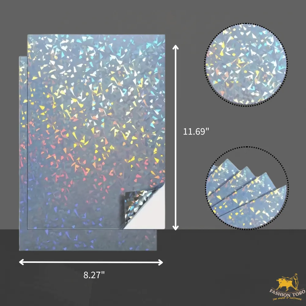 Holographic Diamond Broken Glass Pattern
