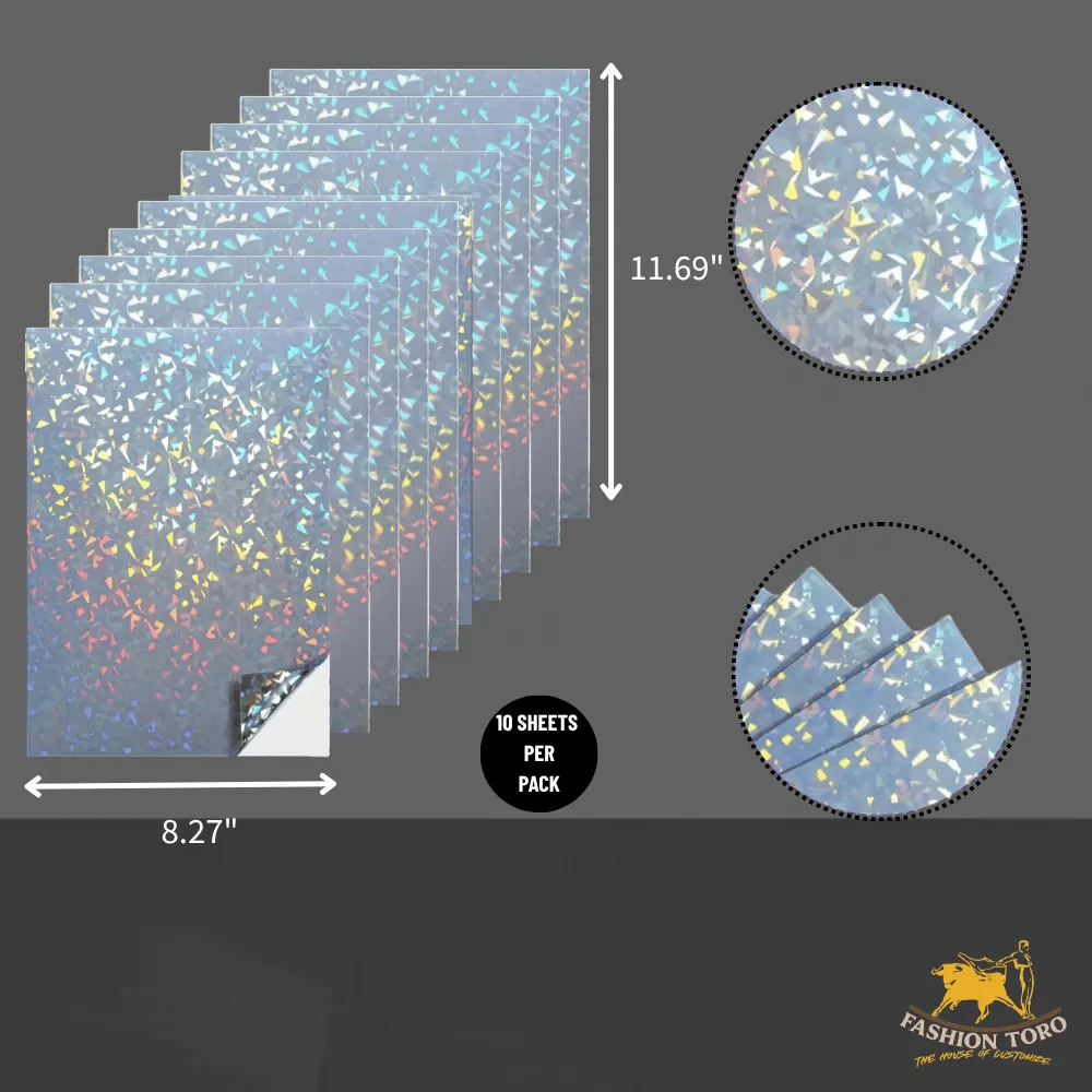 Holographic Diamond Broken Glass Pattern