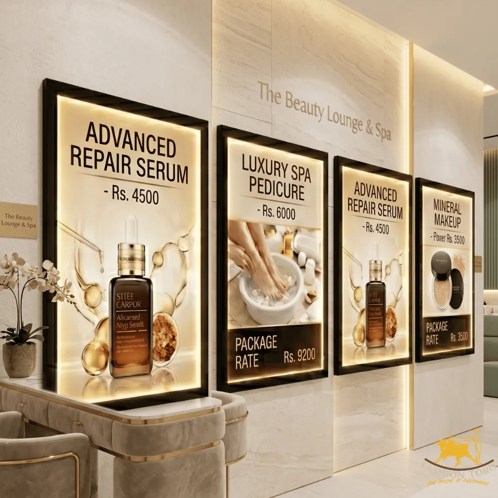 LED Lightbox illustrated Poster Frames (Wall & Table Mounted)