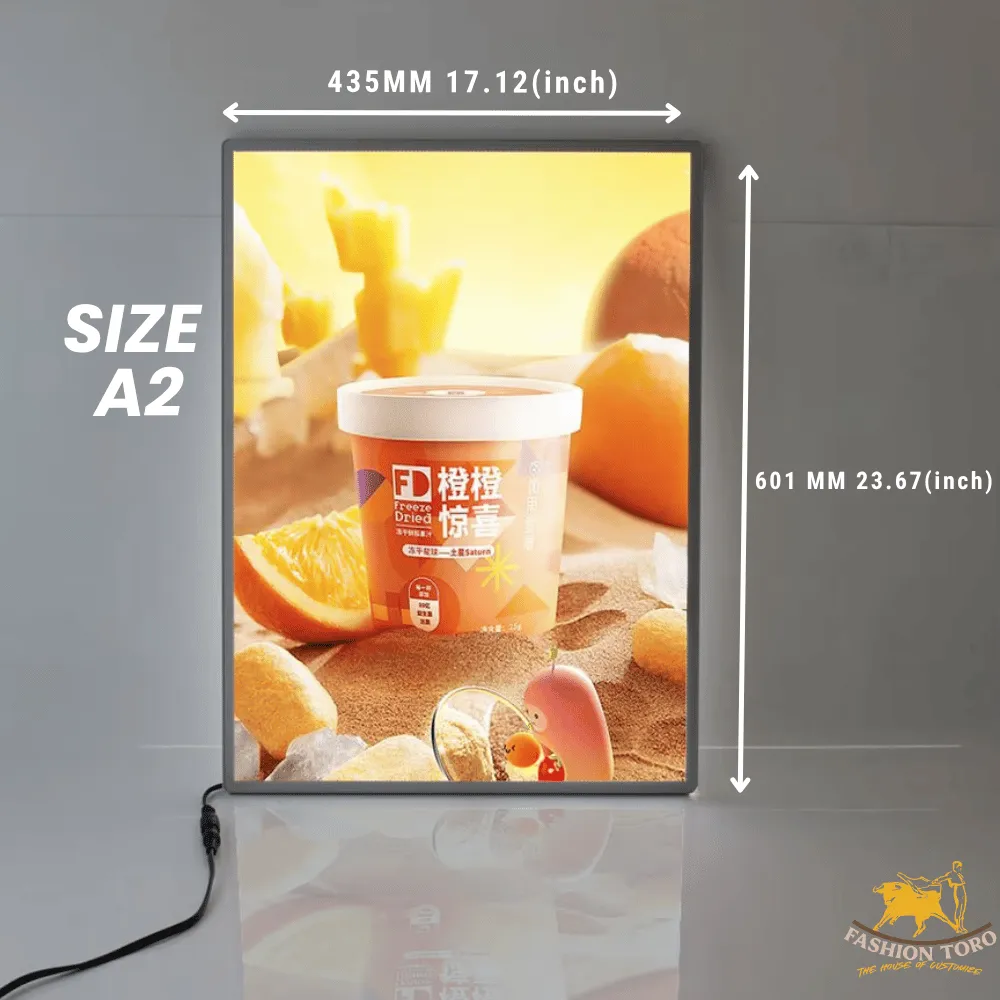 LED Lightbox illustrated Poster Frames (Wall & Table Mounted)