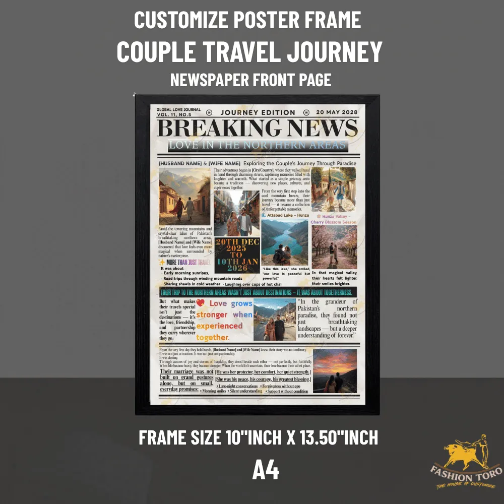 Couple Journey Customize Poster Frame